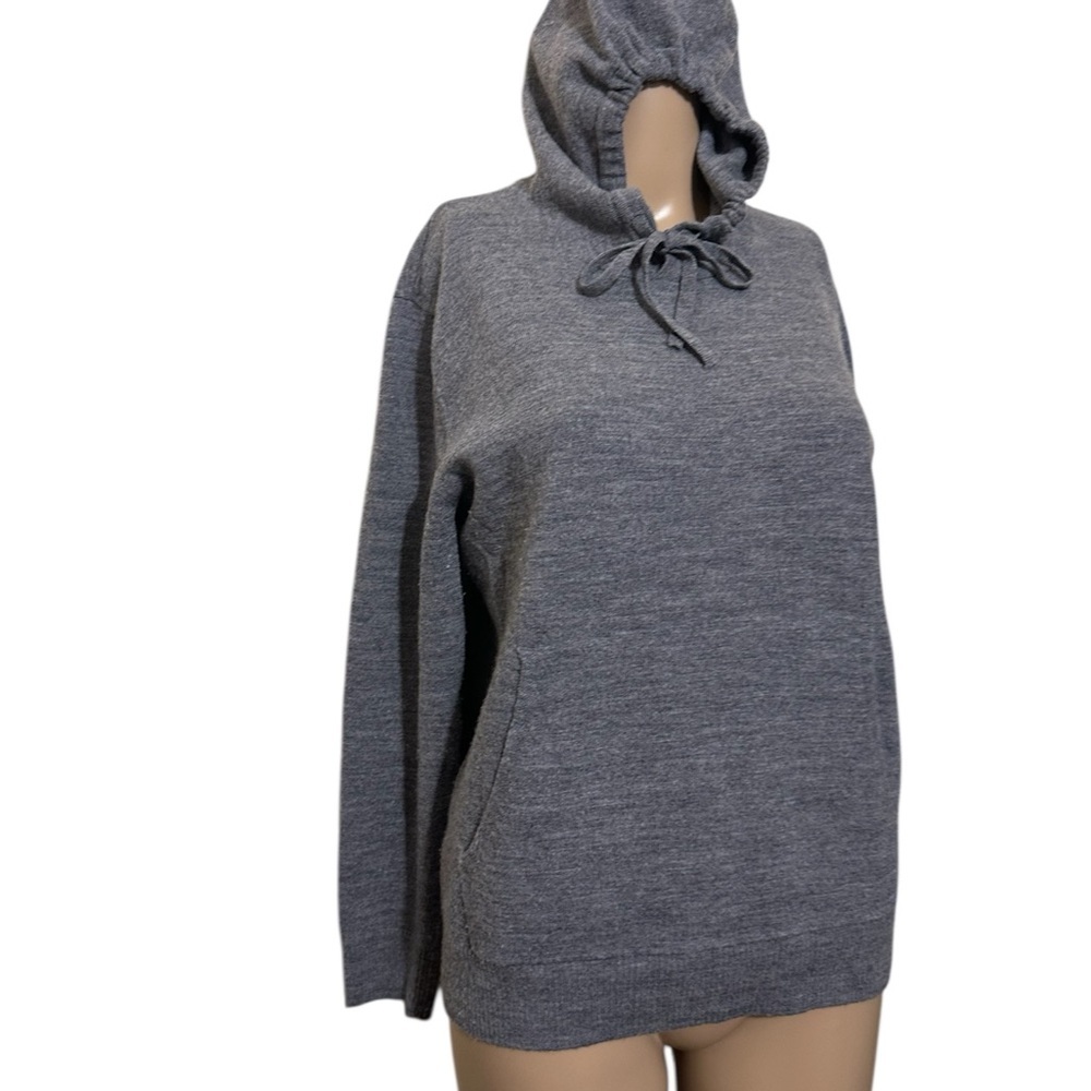 Quince Charcoal Women's wool Hoodie - Picture 3 of 5